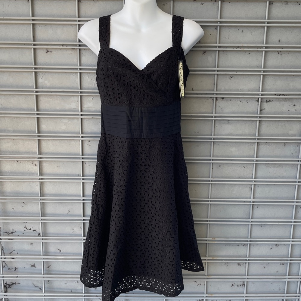 Voodoo Vixen Black Eyelet Summer Dress
